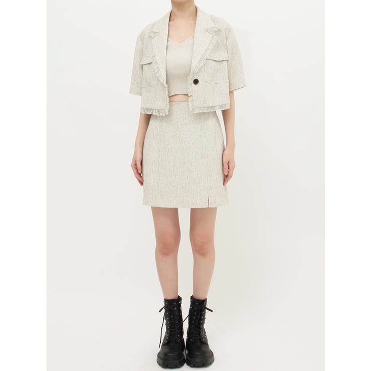 サマーツイードミニスカート【セットアップ着用可能】 | EVRIS | 詳細画像30 
