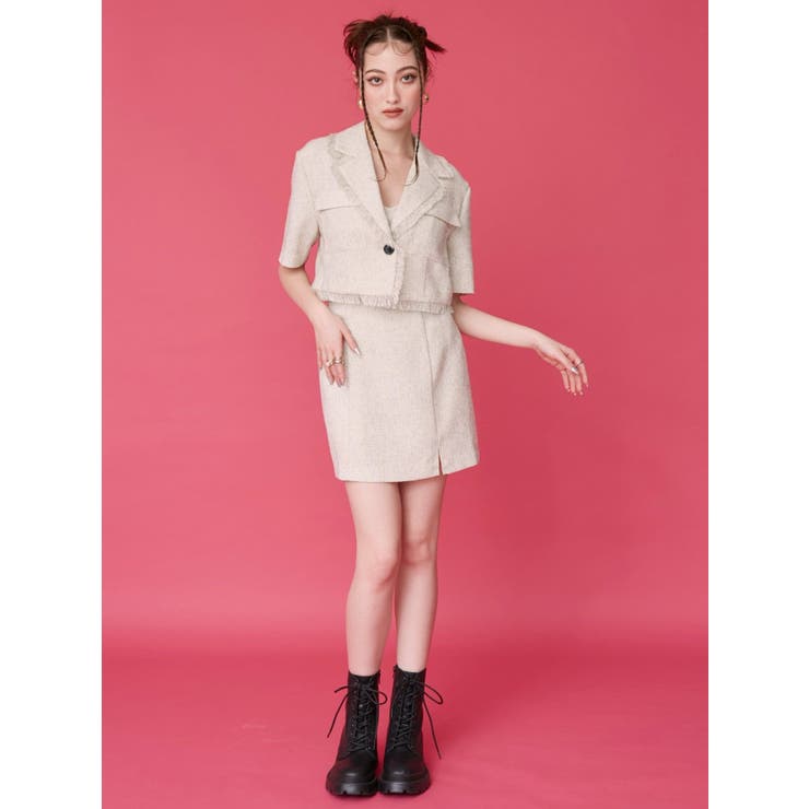 サマーツイードミニスカート【セットアップ着用可能】 | EVRIS | 詳細画像5 