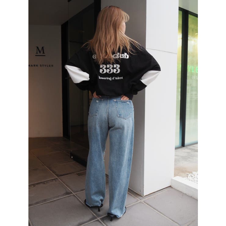 ダメージワイドデニムパンツ[品番：MKSW0057847]｜EVRIS