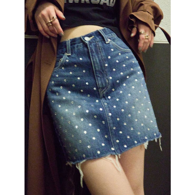 ラインストーンデニムスカート | EVRIS | 詳細画像28 