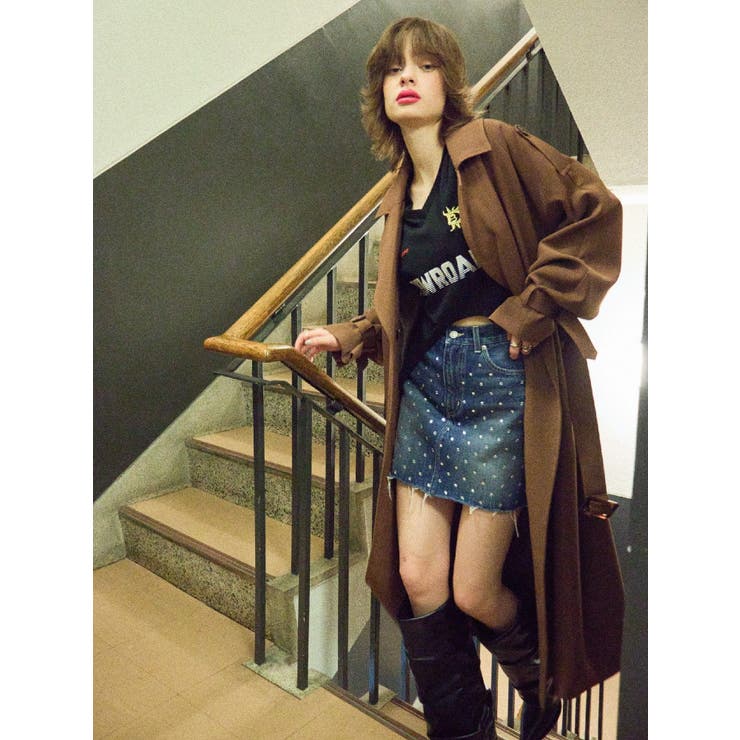 ラインストーンデニムスカート | EVRIS | 詳細画像31 