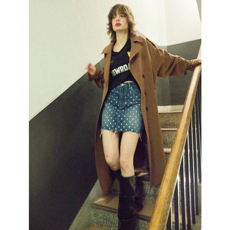 ラインストーンデニムスカート | EVRIS | 詳細画像32 