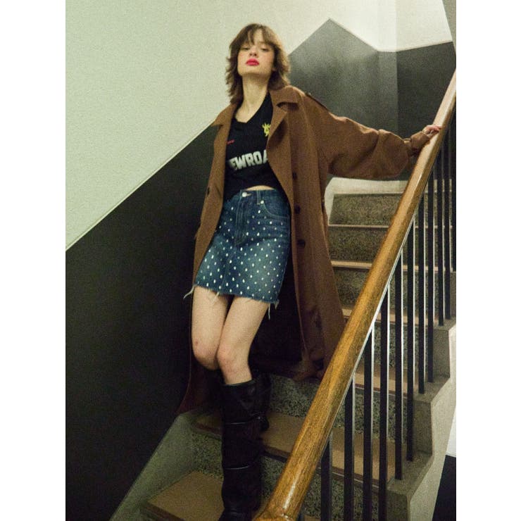 ラインストーンデニムスカート | EVRIS | 詳細画像33 