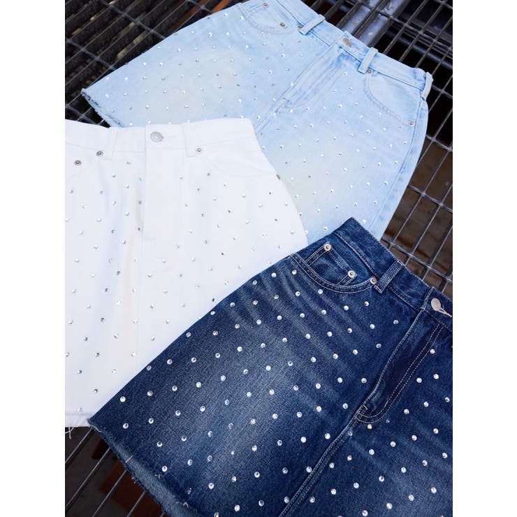 ラインストーンデニムスカート | EVRIS | 詳細画像35 