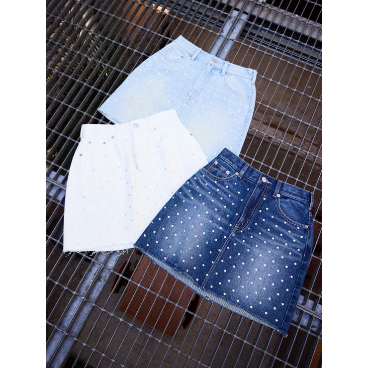 ラインストーンデニムスカート | EVRIS | 詳細画像36 