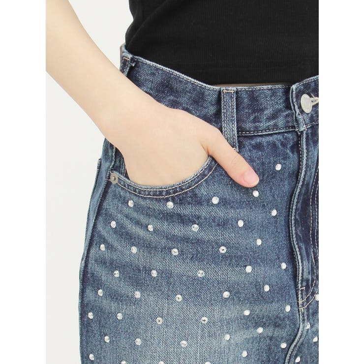 ラインストーンデニムスカート | EVRIS | 詳細画像42 
