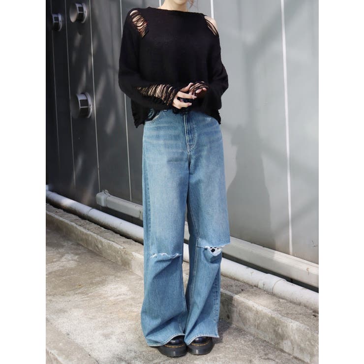 ハイダメージニットトップス | EVRIS | 詳細画像11 