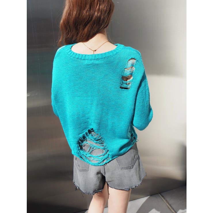 ハイダメージニットトップス | EVRIS | 詳細画像19 