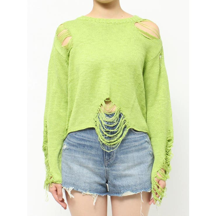 ハイダメージニットトップス | EVRIS | 詳細画像26 