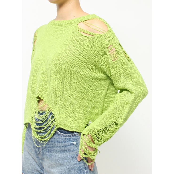 ハイダメージニットトップス | EVRIS | 詳細画像30 