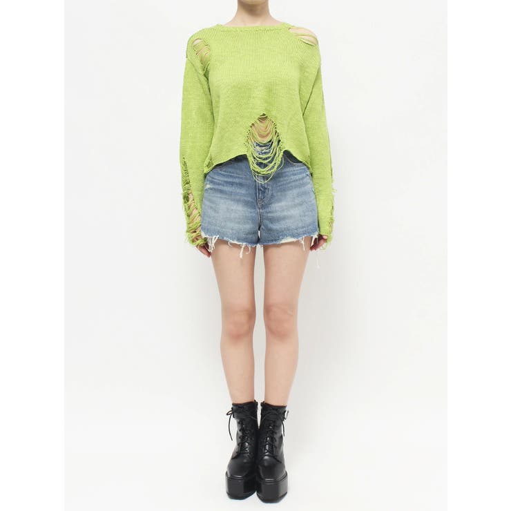 ハイダメージニットトップス | EVRIS | 詳細画像32 