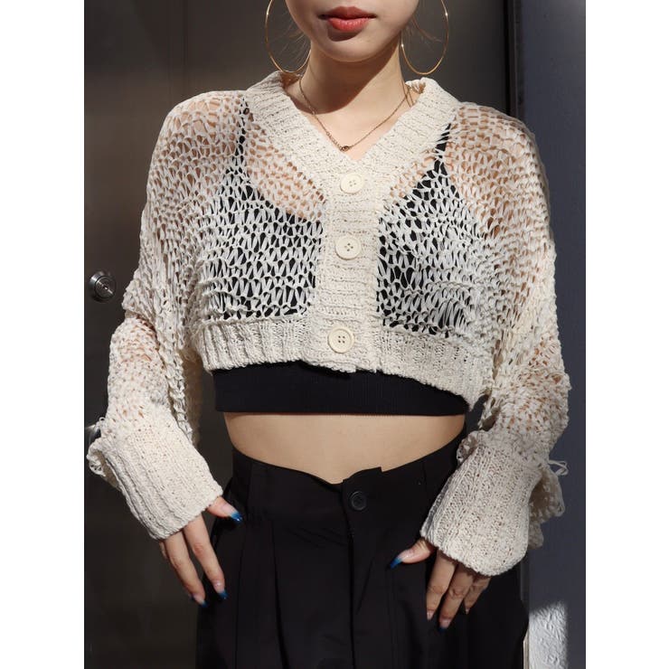 スカシショートカーディガン | EVRIS | 詳細画像11 