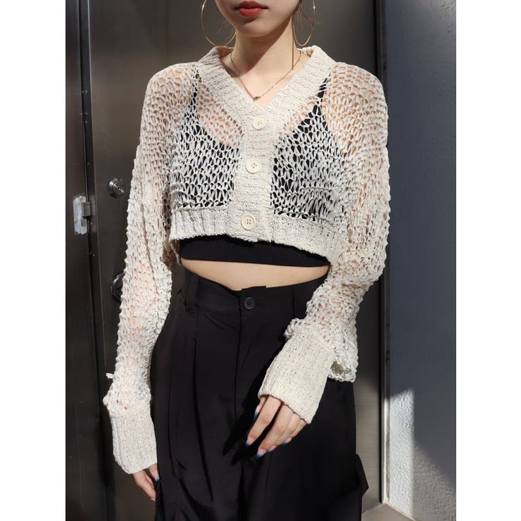 スカシショートカーディガン | EVRIS | 詳細画像12 