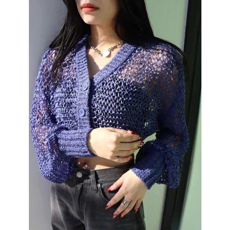 スカシショートカーディガン | EVRIS | 詳細画像25 