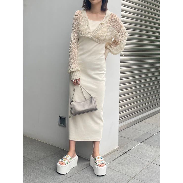 スカシショートカーディガン | EVRIS | 詳細画像3 