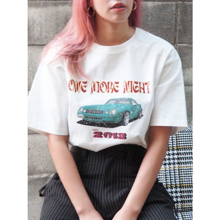 CARグラフィックオーバーサイズTシャツ[品番：MKSW0057699