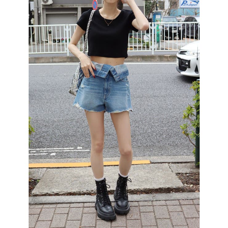 BASICシンプルショートTシャツ[品番：MKSW0057852]｜EVRIS