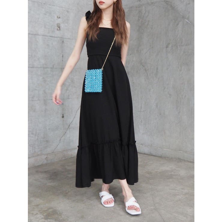 エレクトロンエブリワン フリルショルダー3WAYロングワンピ－ス[品番：MKSW0057216