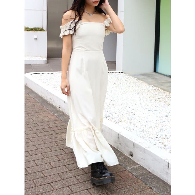 フリルショルダー3WAYロングワンピ－ス[品番：MKSW0057216