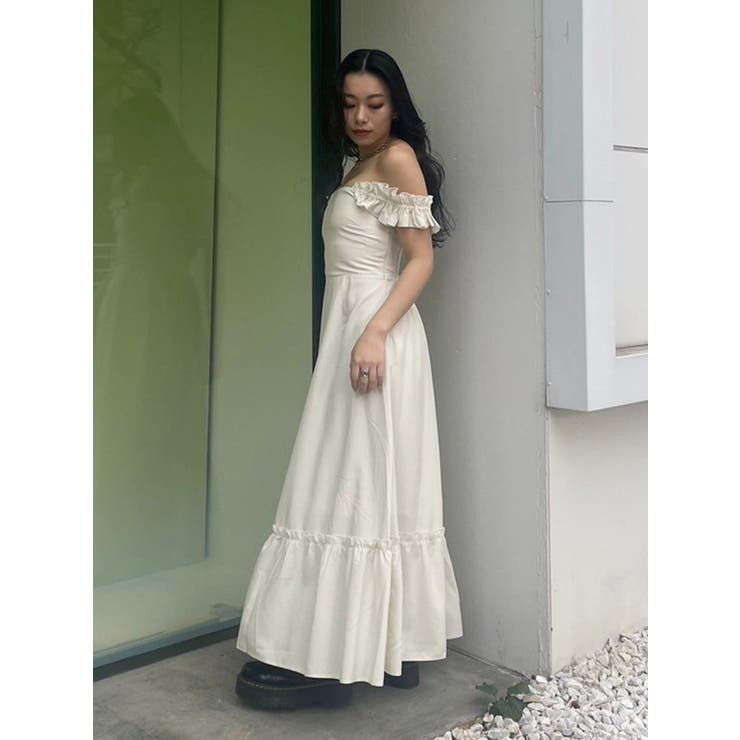 フリルショルダー3WAYロングワンピ－ス[品番：MKSW0057216