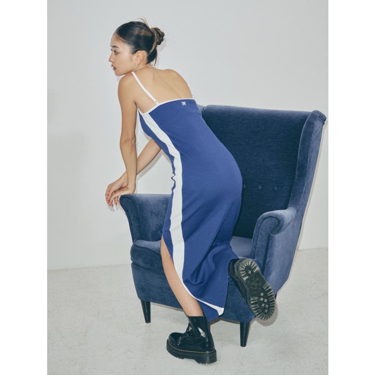 【みちょぱコラボ】バイカラーリブロングワンピース | EVRIS | 詳細画像16 