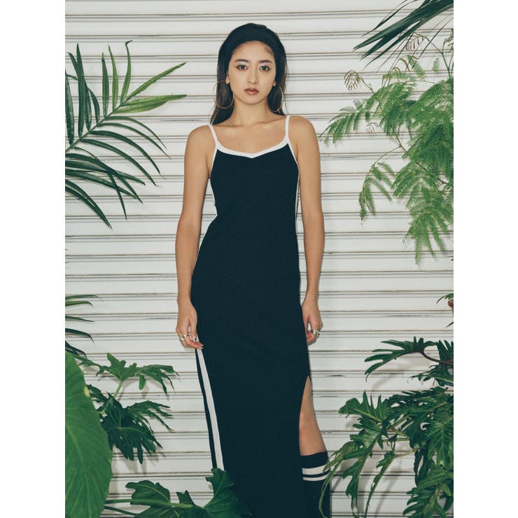 【みちょぱコラボ】バイカラーリブロングワンピース | EVRIS | 詳細画像2 