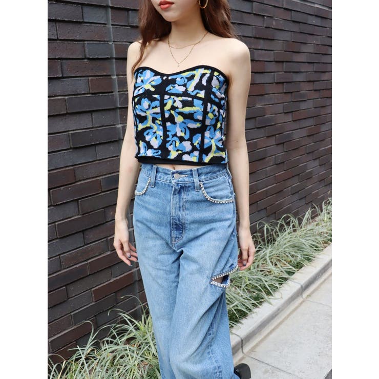 ビジューカッティングデニムパンツ[品番：MKSW0057515]｜EVRIS