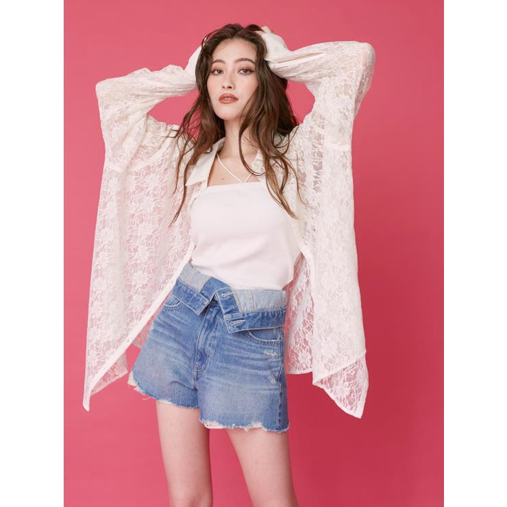 ウエストフラップデニムショートパンツ | EVRIS | 詳細画像12 