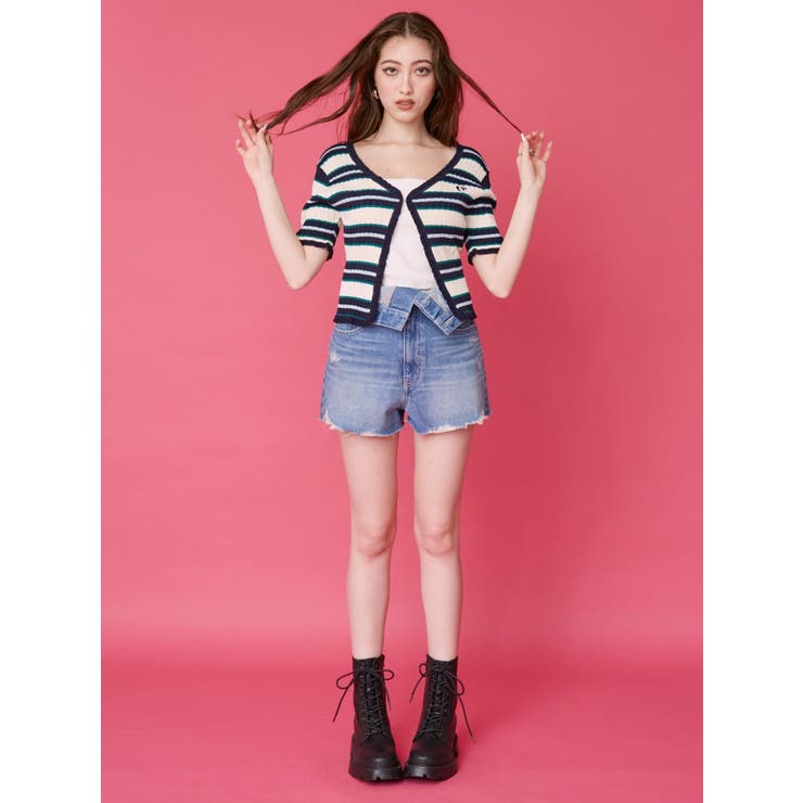 ウエストフラップデニムショートパンツ | EVRIS | 詳細画像16 