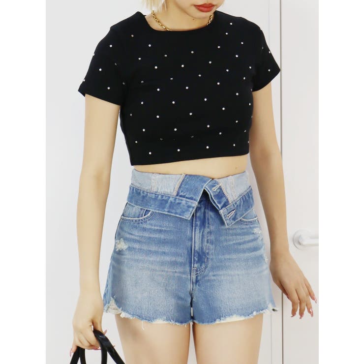 ウエストフラップデニムショートパンツ | EVRIS | 詳細画像23 