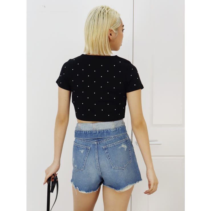 ウエストフラップデニムショートパンツ | EVRIS | 詳細画像25 