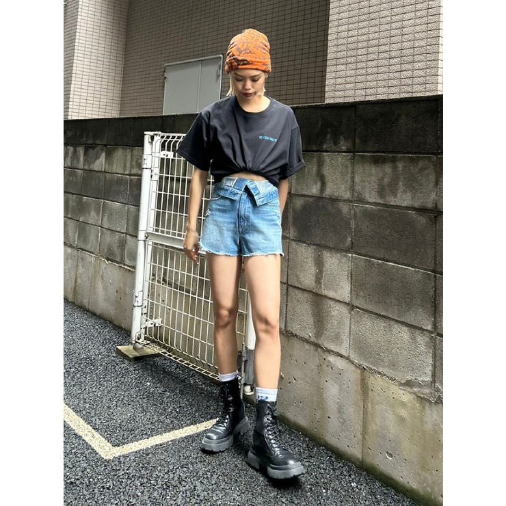 ウエストフラップデニムショートパンツ | EVRIS | 詳細画像31 