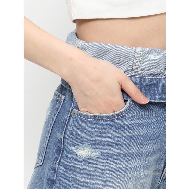 ウエストフラップデニムショートパンツ | EVRIS | 詳細画像42 