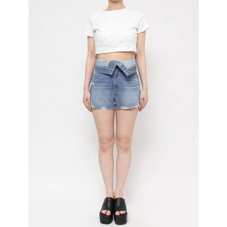 ウエストフラップデニムショートパンツ | EVRIS | 詳細画像45 