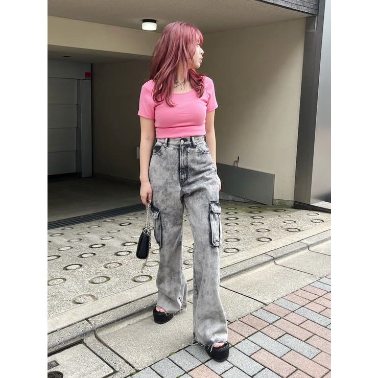ブリーチデニムカーゴパンツ[品番：MKSW0058909]｜EVRIS
