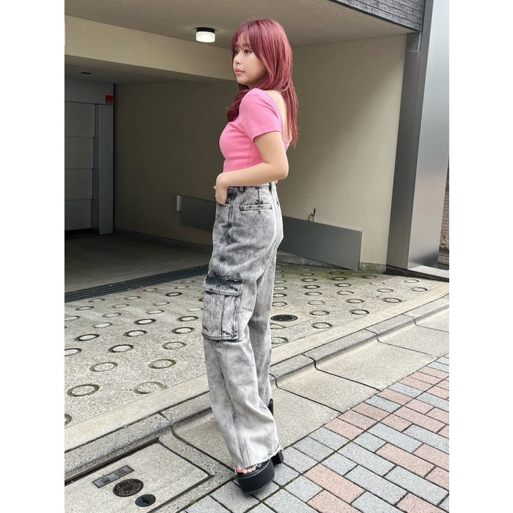 ブリーチデニムカーゴパンツ[品番：MKSW0058909]｜EVRIS