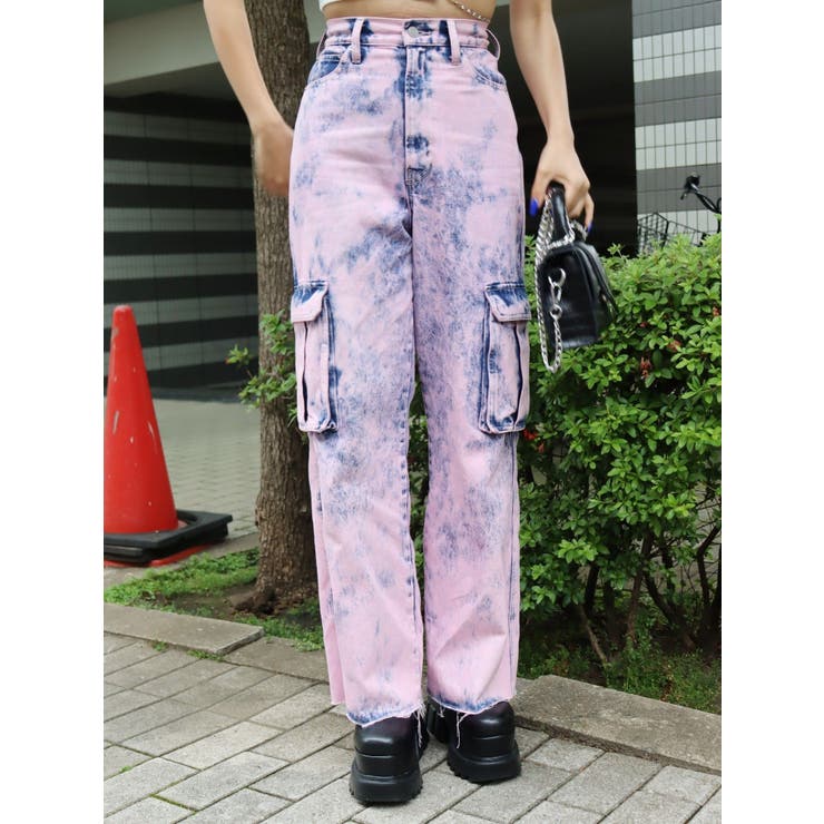 ブリーチデニムカーゴパンツ[品番：MKSW0058909]｜EVRIS