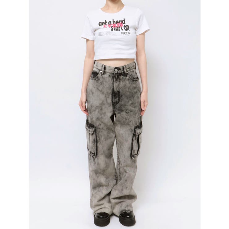 ブリーチデニムカーゴパンツ[品番：MKSW0058909]｜EVRIS