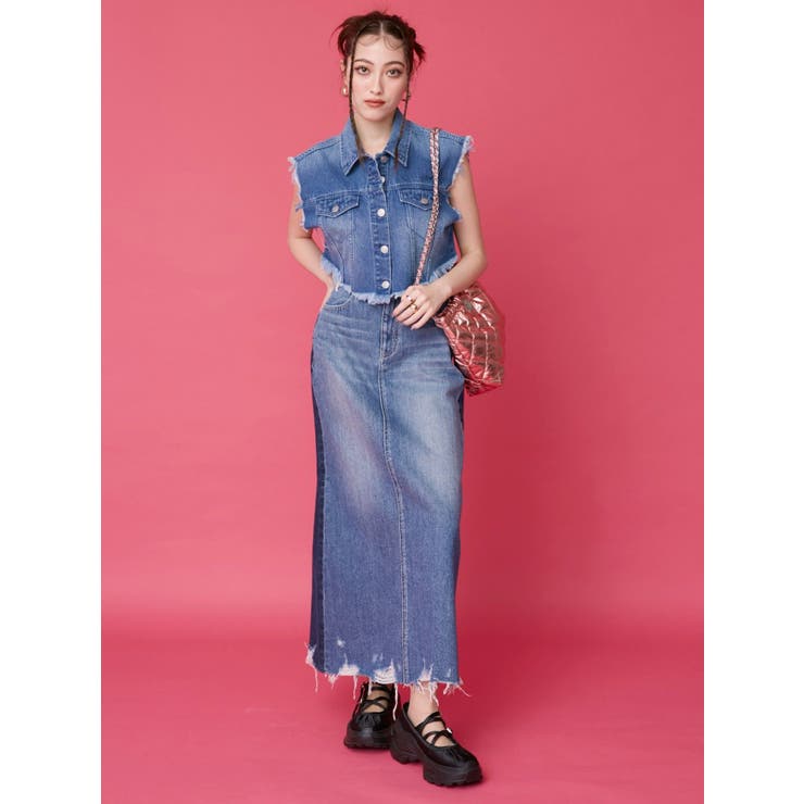 アイレネ - IRENE | Droopits Belt Denim Skirt-Black-34の通販