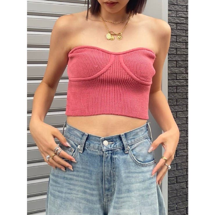 ピンク | ニットビスチェ | EVRIS