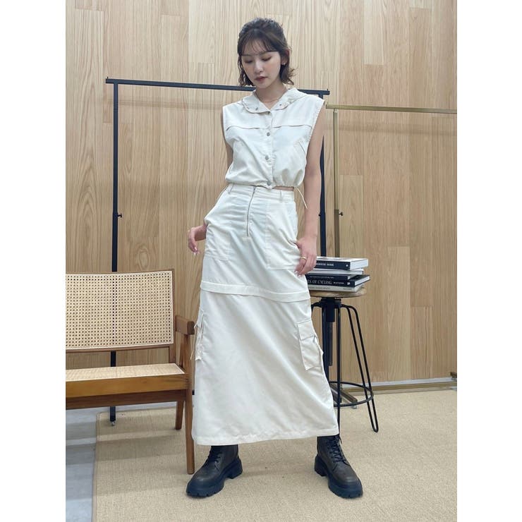 フードドロストショートベスト【セットアップ着用可能】 | EVRIS | 詳細画像14 