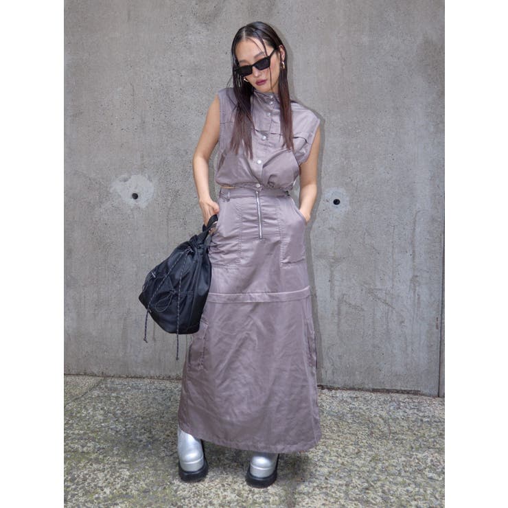 フードドロストショートベスト【セットアップ着用可能】 | EVRIS | 詳細画像33 