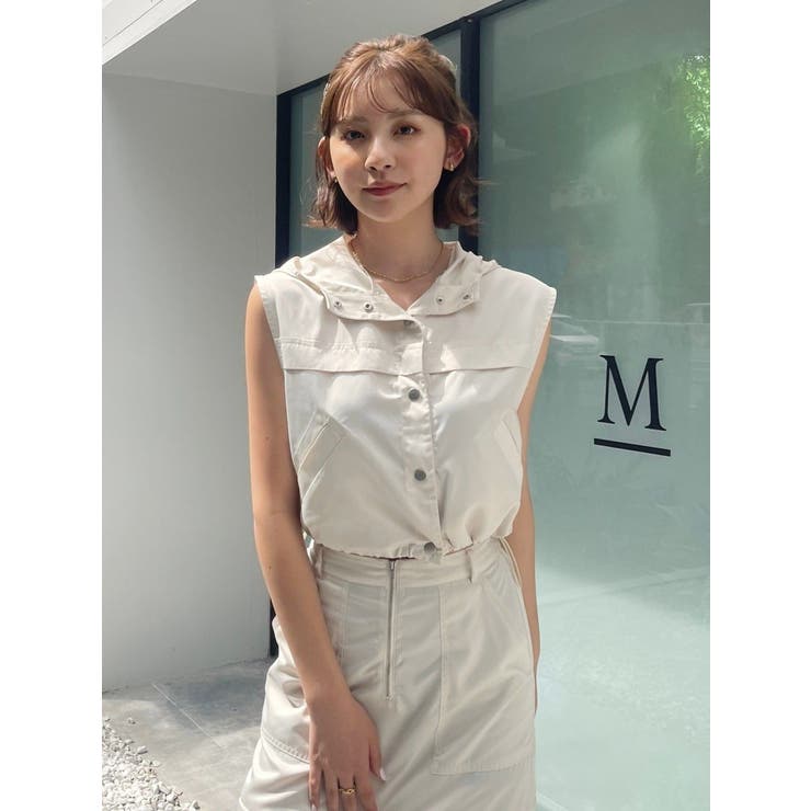 フードドロストショートベスト【セットアップ着用可能】 | EVRIS | 詳細画像9 