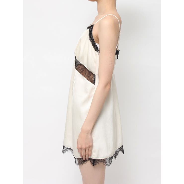 レースドッキングサテンミニワンピース | EVRIS | 詳細画像23 