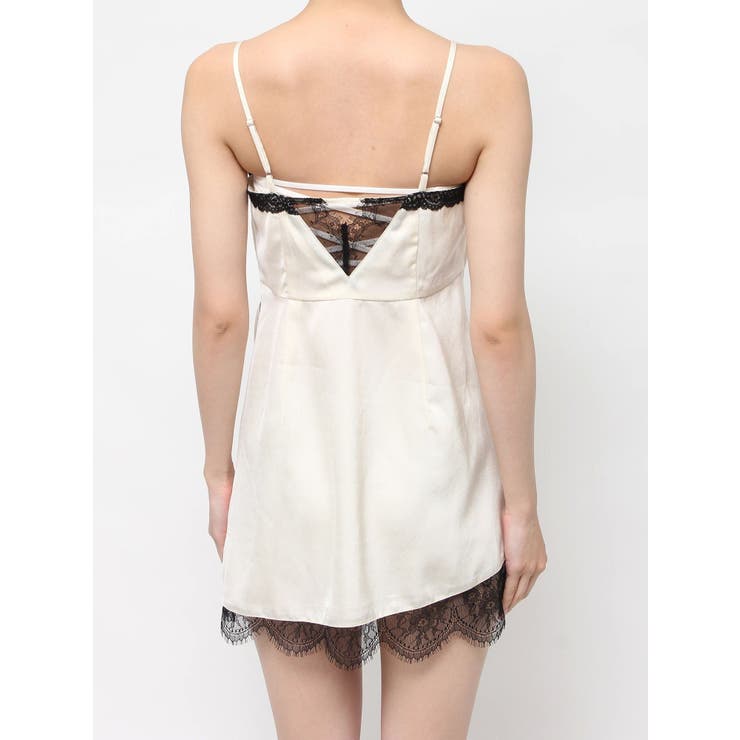 レースドッキングサテンミニワンピース | EVRIS | 詳細画像24 