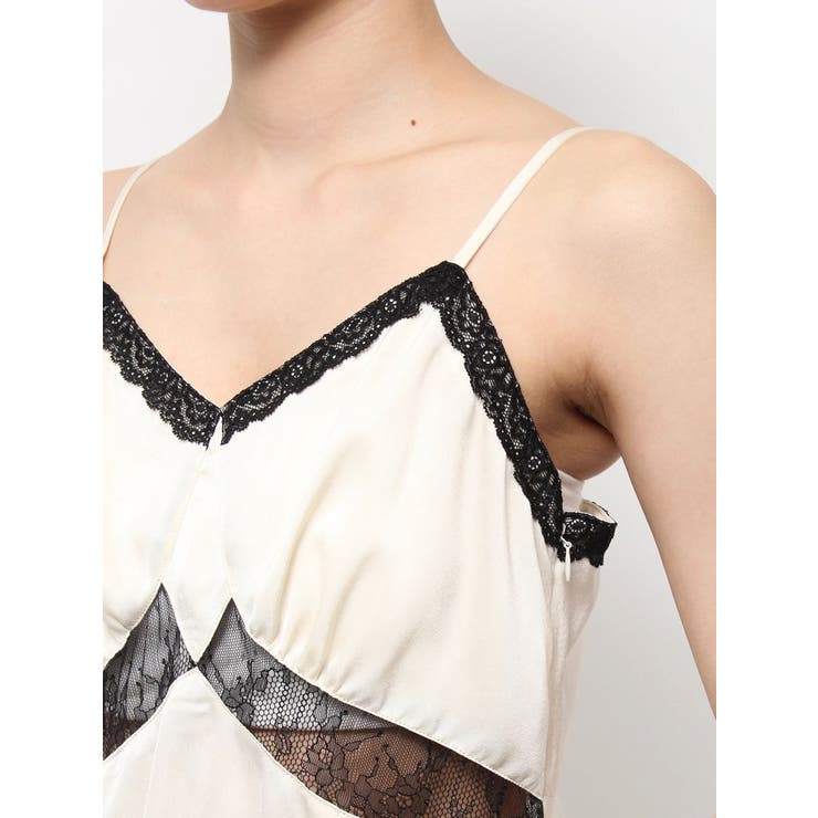 レースドッキングサテンミニワンピース | EVRIS | 詳細画像26 