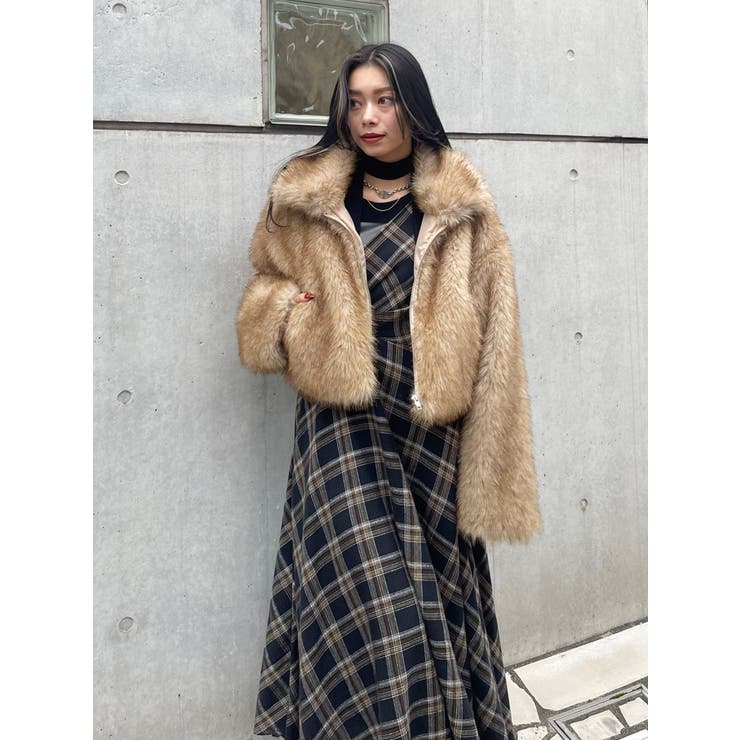 レザーリボンチェックロングワンピース – Darich (ダーリッチ)