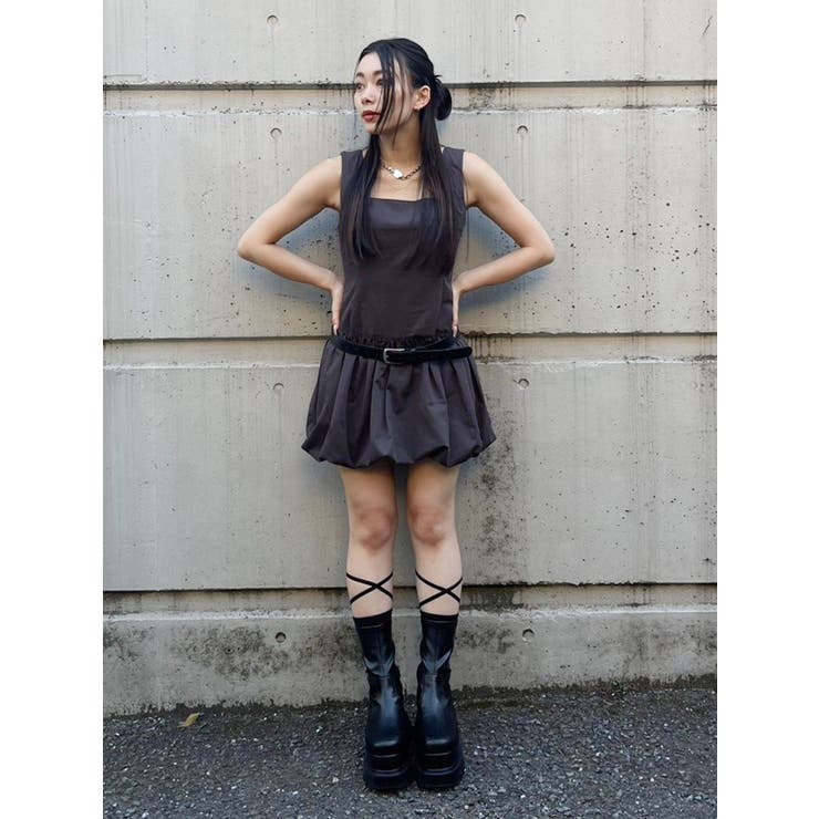バルーンミニワンピース[品番：MKSW0059379]｜EVRIS（エブリス