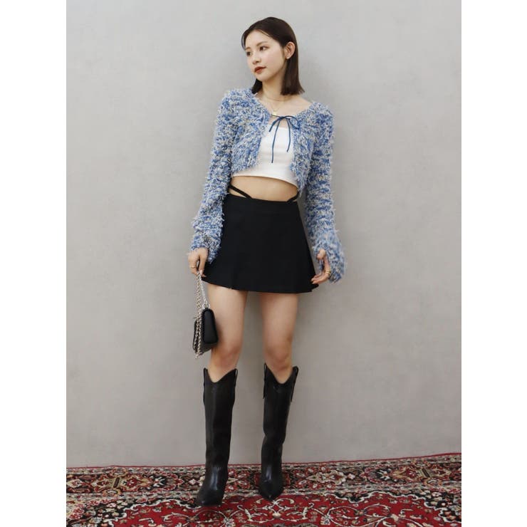 オープンウエストプリーツミニスカート | EVRIS | 詳細画像14 