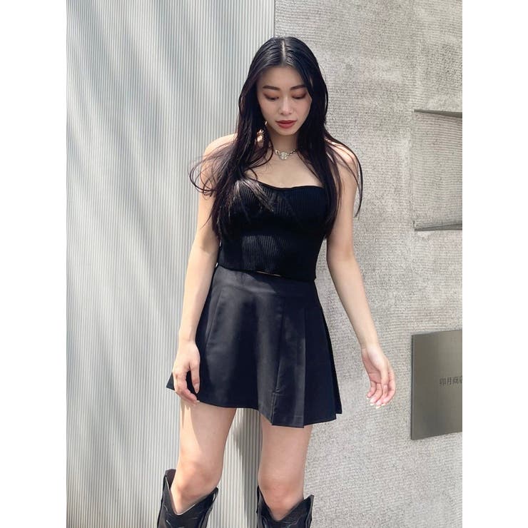 オープンウエストプリーツミニスカート | EVRIS | 詳細画像19 